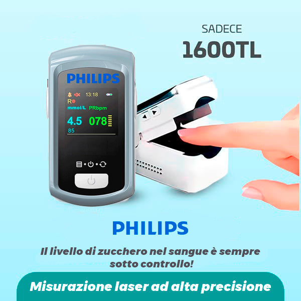 Misuratore laser non invasivo della glicemia Philips 2025, non è richiesto il prelievo del sangue
